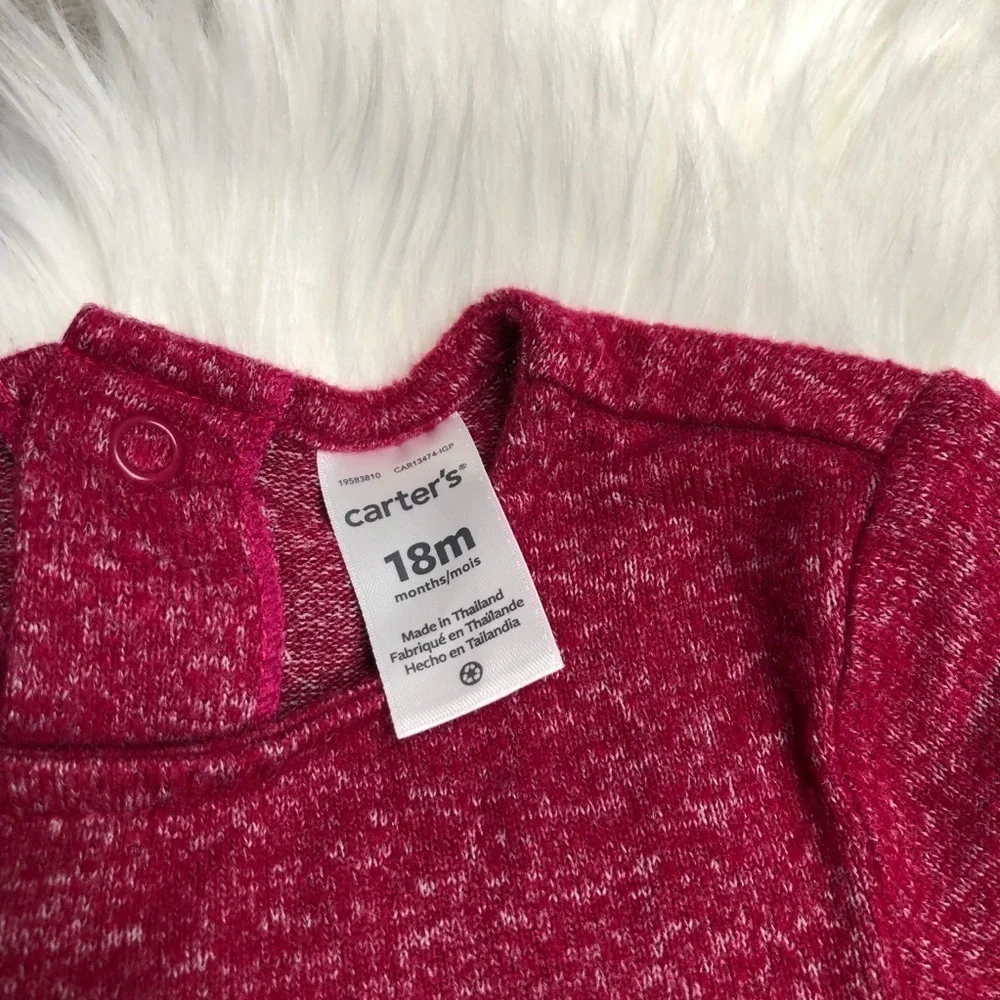 Carter’s Burgundy Cozy Viscose Long Sleeve Dress